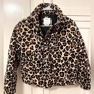 Leopard Crop Jacket. RVCA. Size XS.